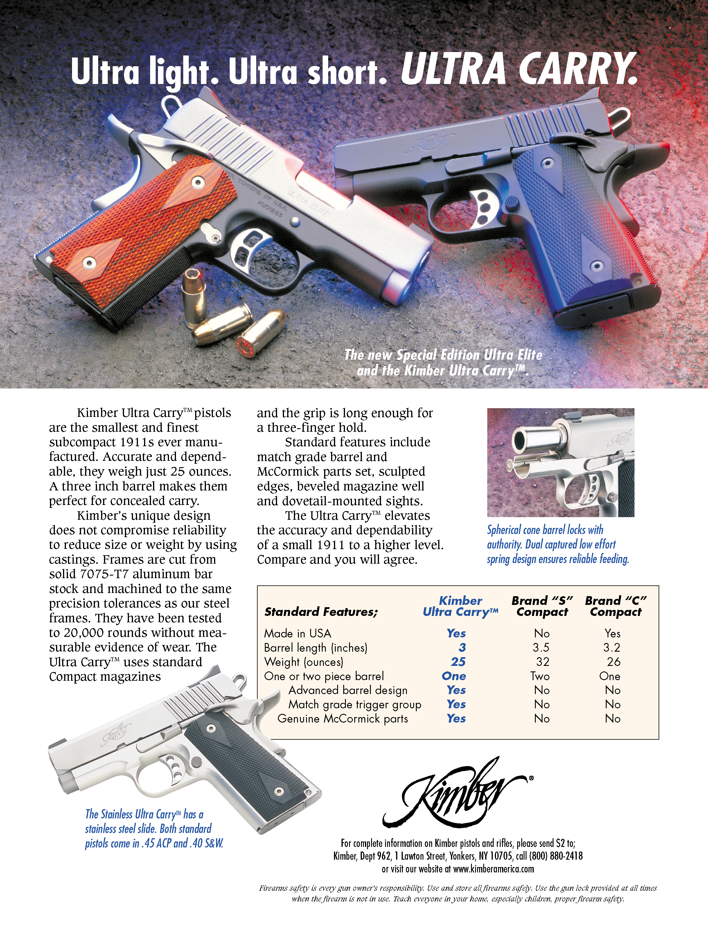 Kimber 1911 ULTRA CARRY Advertisement